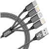 GIANAC Multi Cavo di Ricarica[2M]4 in 1 Multiplo Cavetto Rapida per iPhone,Galaxy | Multi Cavo di Ricarica Cavetto con Micro USB Tipo C Lightning interfaccia Cavo USB per Samsung iPhone Huawei Redmi LG PS5
