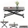 JEFFORDOUTLET Tavolo Allungabile e Sollevabile, Tavolino Funzionale per la Cucina, Grigio, Sala da Pranzo, Soggiorno, Scrivania, Adatto per Sala da Pranzo di Piccoli Spazi, Soggiorno, Cucina, Studio
