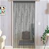 Taiyuhomes - Tende con perline, tende a stringhe per porte, molti fili, divisori multi-funzione, funge anche da zanzariera e da schermo per porte e finestre, Grey, 90x245cm