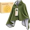 Generico Scialle Poncho Avvolgente Riscaldato Elettrico Coperta Elettrica Portatile | Coperta Riscaldante con Cremallera Indossabile Riscaldata USB Portatile 3 Livelli di Calore Regolabile e Riscaldamento Rapido