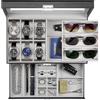 ProCase Scatola Gioielli da Uomo, Cassa da Orologio Chiusura 6 Slot & 3 Slot Occhiali da Sole Organizzatore, 2 Strati Gioielli da Uomo Organizzatore Scatola da Orologio per Uomini -Nero