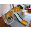 AIYAPLAY Set Scivolo e Altalena 11 in 1 con Casetta e Canestro da Basket, 1-4 Anni, Giallo | Aosom Italy