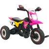 HOMCOM Triciclo Moto Cross per Bambini con Luci, Musica e Vano Portaoggetti, Rosa | Aosom Italy