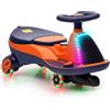 AIYAPLAY Auto Elettrica 12V per Bambini con Batteria al Litio, Luci RGB e Ruote Luminose, Arancione | Aosom Italy