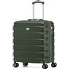 Flight Knight Valigia Da Viaggio Leggera 56x45x25 Cm Bagaglio A Mano Guscio Rigido Con Maniglia Telescopica In Alluminio 8 Ruote Spinner Serratura TSA Approvata EasyJet Jet2 Cabina