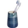 Wenko 22646100 Pottery Bicchiere portaspazzolini in ceramica petrolio 8 x 8 x 11 cm (lu x la x a)