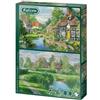 Jumbo FALCON Puzzle Case sulle rive del fiume 2x500 pezzi