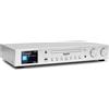 Merkloos Sintonizzatore HiFi digitale Internet radio - DAB+ e FM - Lettore CD - 43,5 x 7,5 x 29 cm - Argento - Per impianto stereo
