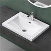 Mai & Mai Lavabo Incasso in Minerale Fuso 60x48x13cm, Colossum01-600 | Lavabo Sottopiano Lavandino Bagno, Bianco, Stampaggio Monopezzo, Nano-rivestimento