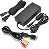 slpreake Cavo di alimentazione e audio video RCA AV per PS2, alimentatore di ricambio e cavo AV compatibile con console di gioco PS2 Slim SCPH-70000