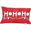 - Cuscino ho ho ho in poliestere 30x50 cm rosso e bianco