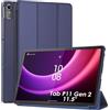 WD&CD Custodia Compatibile per Lenovo Tab P11 Gen 2 11.5, Ultra Sottile Smart Pelle Cover con Sonno/Sveglia la Funzione Compatibile per Lenovo Tab P11 Gen 2 Tablet - Blu