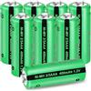 PKCELL Batteria ricaricabile NIMH 2/3AAA (non AAA), 1,2 V, 400 mAh | Adatto per lampade a energia solare, 8 pezzi (Nota: 2/3 AAA, più corte delle normali batterie AAA)