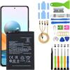 H&LYCYJ Batteria per Redmi Note 10 Pro/Note 9 Pro BN53 | 5020mAh Portare kit di strumenti，Sostituire la batteria，Polimero al litio，per modelli:M2101K6G M2101K6R