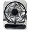 Zhdbchyuu Ventilatore Portatile da Parete o Tavolo, 5 Velocità, USB | Ricaricabile tramite USB con laptop o power bank; design sottile per spazi ristretti.