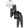 ThePyjamaFactory Pigiama lungo per bambine con scritta I Can Hear You But I'm Not Listening Cat, colore bianco e nero, confezione da 2
