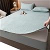 ELYSYSRL Coprimaterasso con Cerniera Fodera Materasso Matrimoniale/Singolo 160x190/200 Personalizzabile Copri Proteggi Materasso Trapuntato Lavabile Imbottito Lenzuolo(Light cyan,80x190+15cm)
