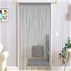 Taiyuhomes - Tende con perline, tende a stringhe per porte, molti fili, divisori multi-funzione, funge anche da zanzariera e da schermo per porte e finestre, Grey, 90x200cm