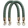 PTNKUIIY 2 manici da 40 cm, in pelle PU, per il cambio, in poliuretano, intrecciati, per il fai da te, in pelle, per borse, borse, borse, borse, manici di ricambio con moschettone, colore verde