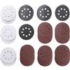 kwb 491985 Set di carta abrasiva / dischi abrasivi 30 pezzi, Ø 125 mm, perforati, per levigatrici