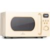 Klarstein Forno Microonde Vintage 800w, Microonde Combinato con Grill, Forno 20 Litri con Piastra di Sbrinamento, Fornetto Smart LED, Programmi Automatici, 5 Livelli di Potenza