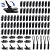 HUAZIZ 80 Pezzi Tenda Morsetto, Tarp Clip, Clip Plastica, Mollette per Tenda da Campeggio Antivento da Stringere