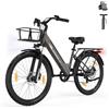 Runetic Bici Elettrica per Adulti da 26 con Motore da 250W, per Uomo e Donna | Ebike da Città, Batteria Rimovibile 36V 13Ah, Fino a 100 km in Modalità Assistita, 7 Velocità e Forcella Ammortizzata