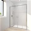 Porta box doccia scorrevole SGL-3004B 160×190 cm cromata, vetro 6 mm