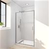 Porta box doccia scorrevole SGL-3004A 120×190 cm cromata, vetro 6 mm