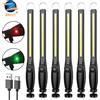ZHIYU 1-10PCS COB Torcia a LED Lampada da lavoro magnetica Torcia ricaricabile USB Lanterna portatile Luce di ispezione Lampada da campeggio per riparazione auto