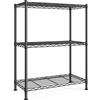 SONGMICS Scaffale Portaoggetti, Ripiano Regolabile, Scaffale in Metallo, Garage, Camera da Letto, Soggiorno, Cabina Armadio, Cucina, Dispensa, 3 Livelli, 30 x 60 x 77 cm, Nero Inchiostro