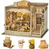 TOPBSFARNY Kit fai da te casa delle bambole in legno 3D casa in miniatura per adulti e ragazzi, puzzle in legno fai da te modello casa piccola con luce LED