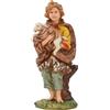 - Pastore con pecora per presepe in pvc 12 cm
