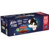 Felix Le Ghiottonerie Selezione Carne con manzo, pollo, anatra, agnello in gelatina per gatto (jumbopack) Per scatola (44 x 85 g)