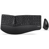 Merkloos Set ergonomico tastiera e mouse: tastiera, set tastiera e mouse, wireless, divisa, mouse verticale, tasti piatti