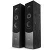 Merkloos Altoparlanti da pavimento - 3 vie - 2 x 180 W RMS - Neri - Finitura effetto legno