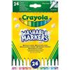 Crayola - 24 pennarelli punta fine super lavabili