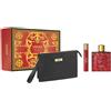VERSACE Eros Flame Eau De Parfum + Travel Spray + Pochette Set 3 pz Cofanetto Profumato 100 ml + 10 ml + pochette