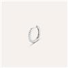 Stroili Mono Orecchino A Cerchio Gentleman Argento Rodiato Cubic Zirconia