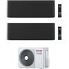 Toshiba CONDIZIONATORE TOSHIBA DUAL SPLIT CURVE 12000+15000 BTU NERO WIFI INVERTER RAS-2M18G3AVG-E A+++