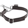 Ferribiella Spa Ferribiella Collare Semistrozzo per Cani Nylon Nero con Catena-XL