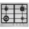 Candy PRONTA CONSEGNA - SPEDIZIONE IMMEDIATA Candy Moderna CHG6BF4WTX Piano Cottura da Incasso a Gas 60 cm 4 Fuochi Acciaio Inox Griglie in Ghisa