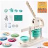 VEVOR Pressa per Creazione di Spille 58 mm in Plastica con 100 Componenti, con Sistema di Cambio Rapido Versatile, Taglierina Circolare Libretto di Istruzioni, Ergonomica, per Distintivi e Portachiavi