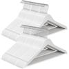 SONGMICS Grucce Appendiabiti, Legno di Betulla, 60 Pezzi | Appendini Salvaspazio, Scanalature su Spalle, Gancio Girevole a 360°, Bianco, Collezione CASON CRW035WZ01-6J