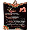 ZQYMM Coperta Personalizzata per Mia Figlia Coperta con Messaggio e Lettera in Italiano Idea Regalo Natalizia - Incoraggiamento e Amore idee regalo Figlia Natale Compleanno