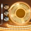 BRIMETI Strisca LED 1 Metri USB COB Dimmerabili Adesive Tubo 5V Interno | Strisce CCT Larghezza 10mm Retroilluminazione TV Nastro per Sottopensile Cucina Lightbox Vetrina con Interruttore Tagliabile