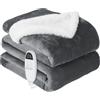 anysun Coperta Termica 200x180 cm, Coperta Elettrica Matrimoniale per Letto | Autospegnimento, Timer 1-10h, 6 Temperature, Flanella e Simil Pelliccia di Coniglio, Lavabile Plaid Termico per Divano