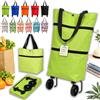 Pealeaf Borsa della spesa pieghevole 2 in 1 con ruote, carrello portaspesa riutilizzabile in tessuto Oxford, leggero per supermercato, bucato, viaggio e casa (#1)