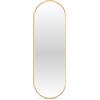 SensaHome - Specchio da parete ovale design minimalista - specchio da montaggio a parete con cornice metallica - moderno - 50x150CM - Oro