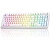 StarTech Tastiera da gaming meccanica - F99 Pro - 99 tasti - Tri-modalità - Hot-swap - Montaggio a guarnizione - Rotella multimediale - Bianca
